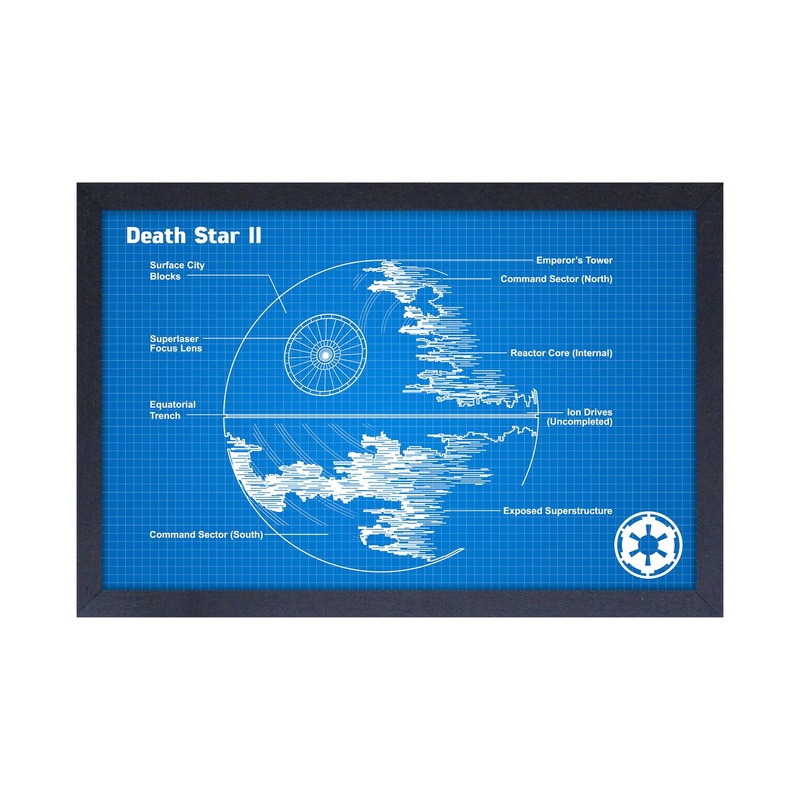 Star Wars – Death Star II BlueFramed Print Framed Print