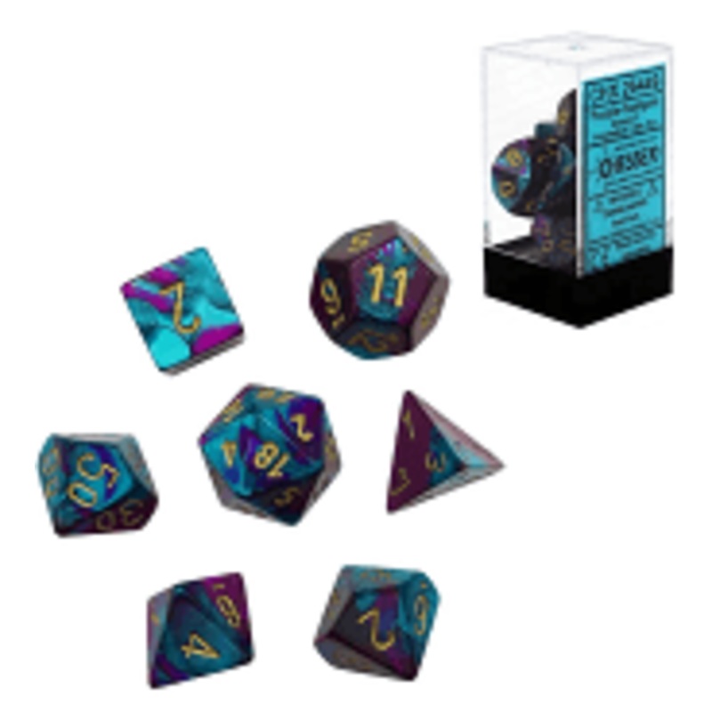 Chessex: Gemini RPG Dice – Polyhedral Purple-Teal/Gold