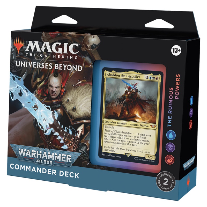 MTG Warhammer 40,000 Commander Deck – Regular Edition Bundle – The Ruinous Powers