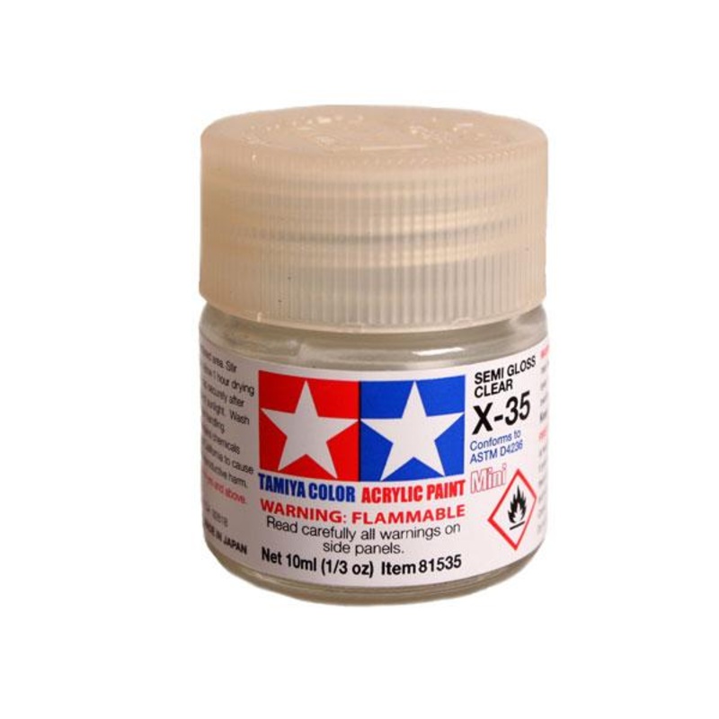 X-35 Semi Gloss Clear Mini Acrylic Paint – 10ml
