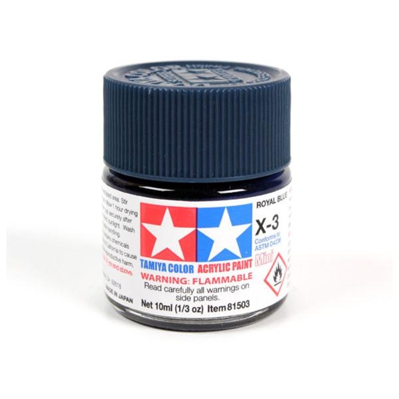 X-3 Royal Blue Mini Acrylic Paint – 10ml