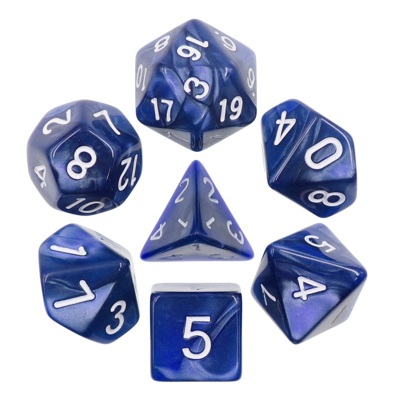 Blue pearl dice