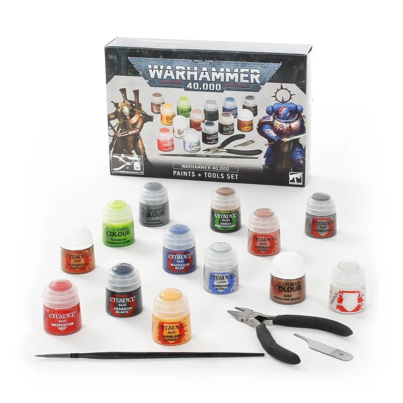 Warhammer 40,000: Paints + Tools Set Ultramarines and Necrons