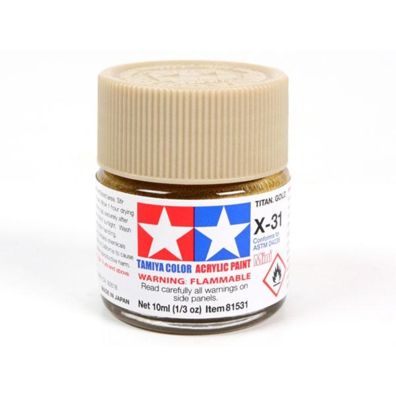X-31 Titan Gold Mini Acrylic Paint – 10ml