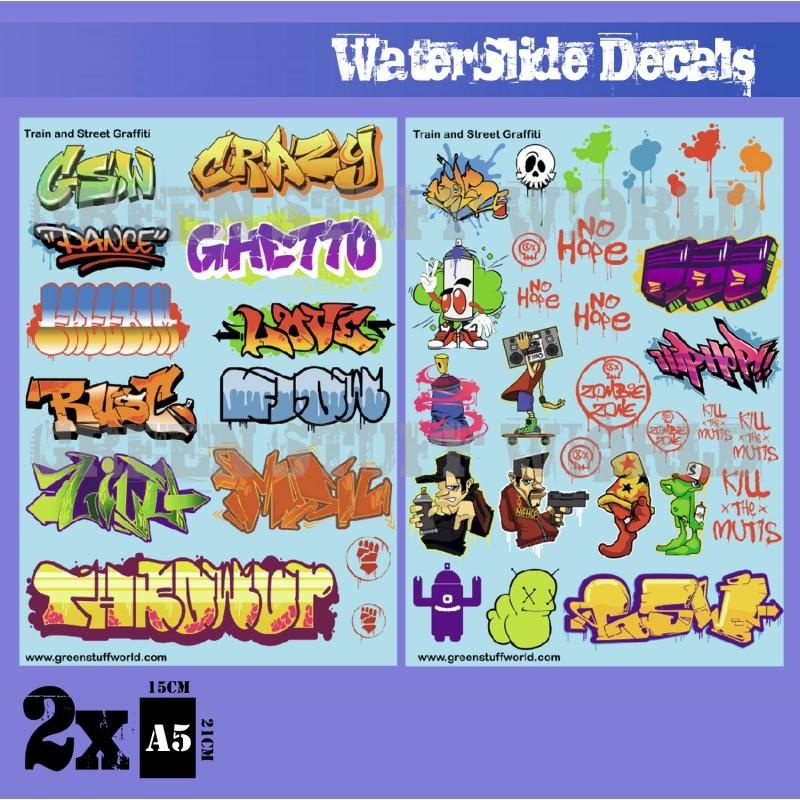 Waterslide Decals – Train and Graffiti Mix
