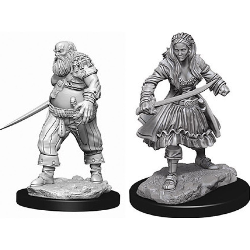WizKids Deep Cuts Unpainted Miniatures: W4 Pirates