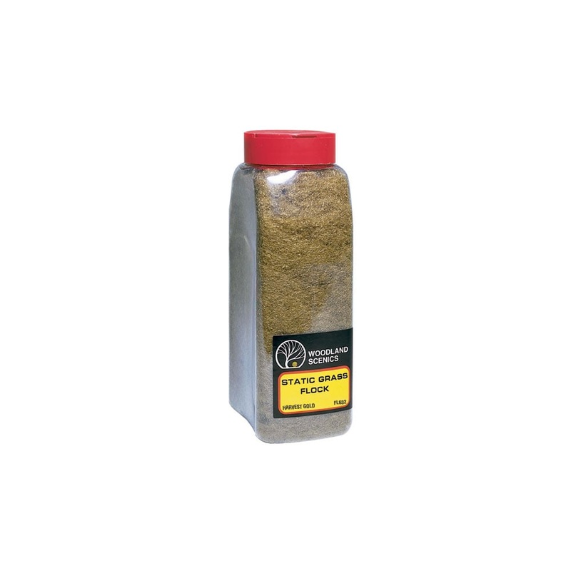 Woodland Scenics Static Grass Flock Harvest Gold Shaker