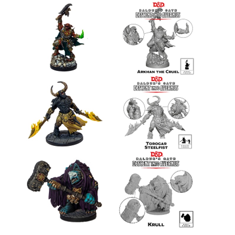 D&D Minis- Collectors series- Arkhan the Cruel & the Dark Order