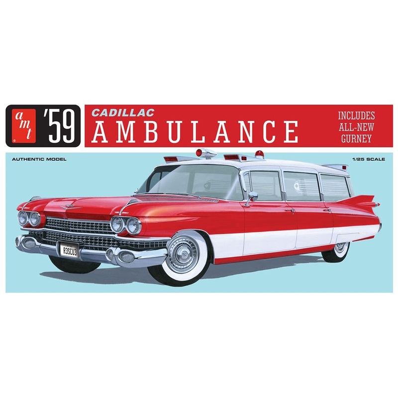 1959 Cadillac Ambulance w/ Gurney 1:25