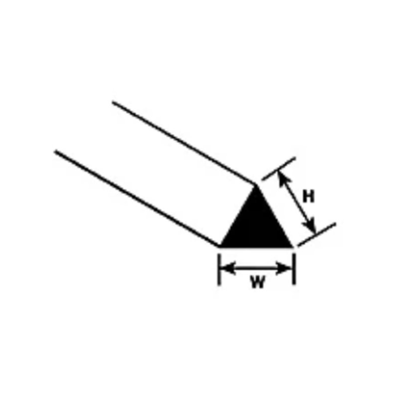 .125 TRIANGULAR STYRENE ROD 90846 (MRT-125 / pack of 5)