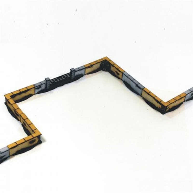 4Ground 28mm Corner Wall Sections (PrePainted) FGR 28S-TAO-103