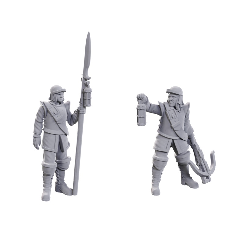 Wizkids Unpainted Minis WV23 Roadwardens Male & Female