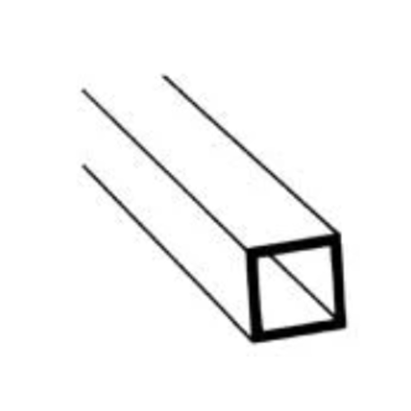 3/8″ STYRENE SQUARE TUBING 90625 (STFS-12 / pack of 4)