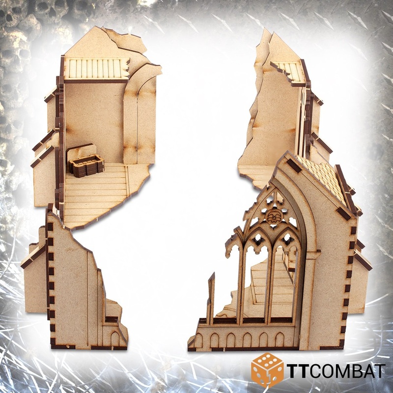 TTCombat – Gothic Chapel Corner Ruins, 28MM