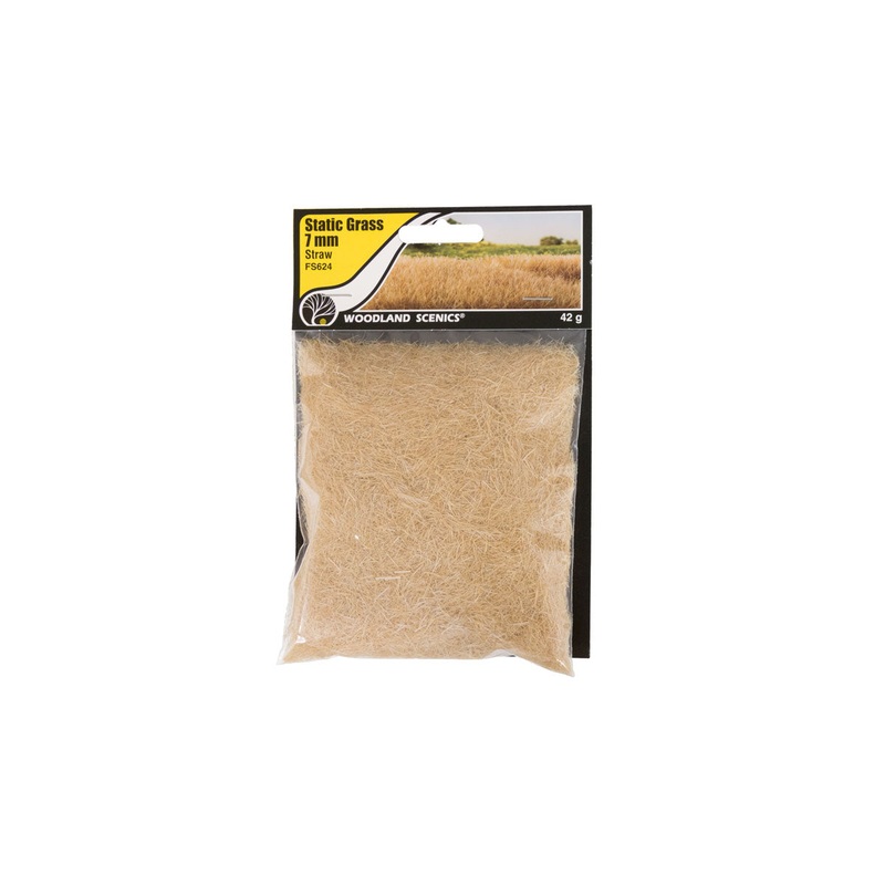 Woodland Scenics Static Grass: Straw Bag 7mm
