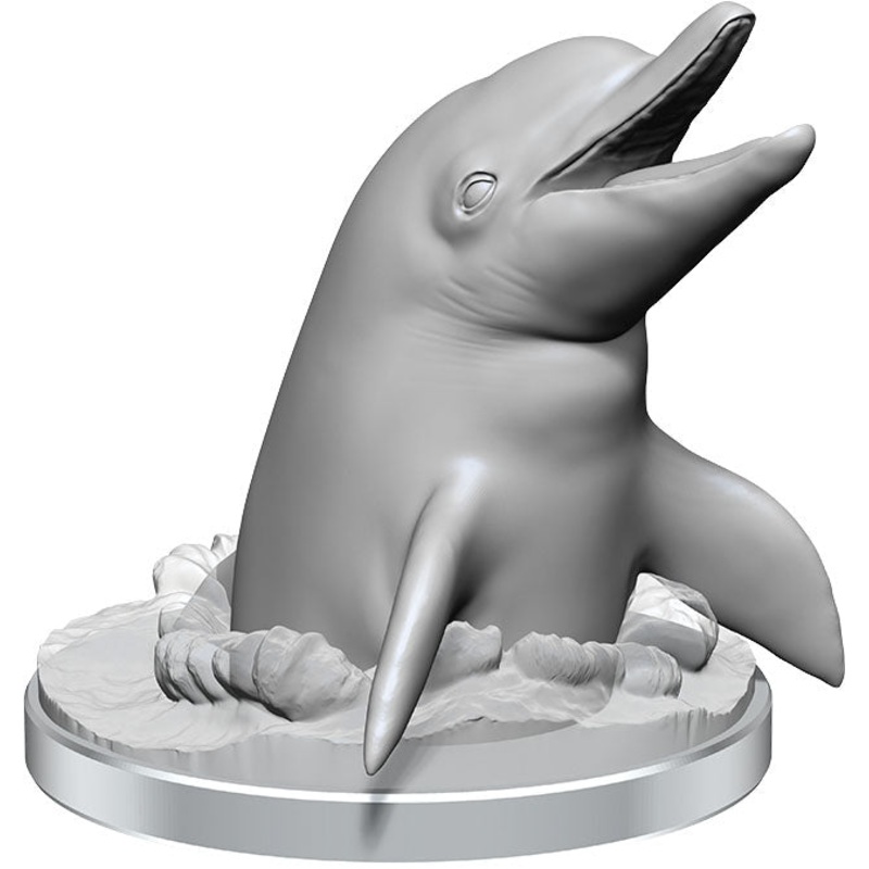WizKids Deep Cuts Unpainted Miniatures: W14 Dolphins