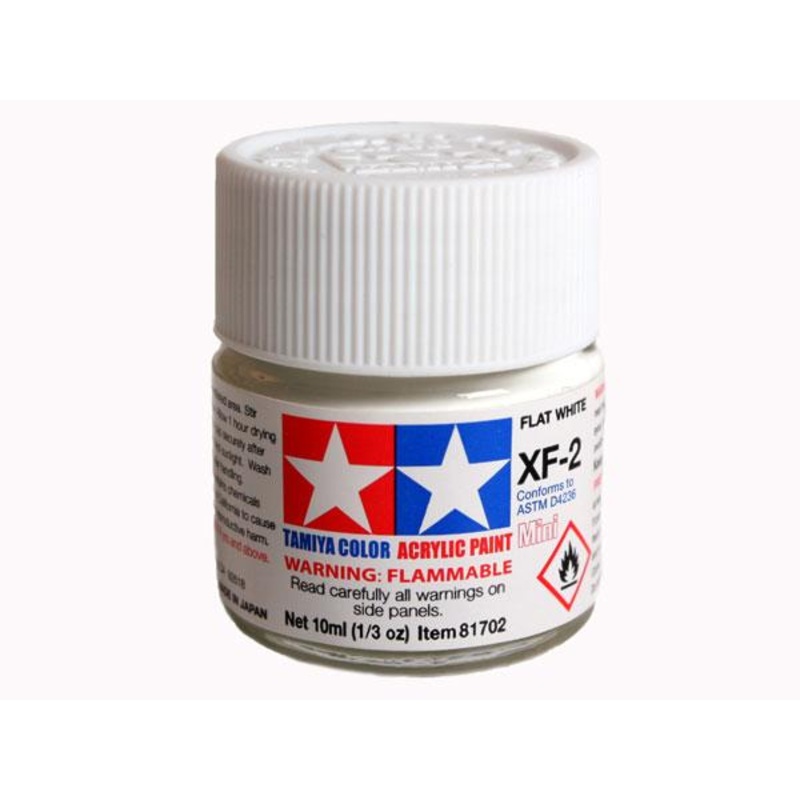 XF-2 Flat White Mini Acrylic Paint – 10ml