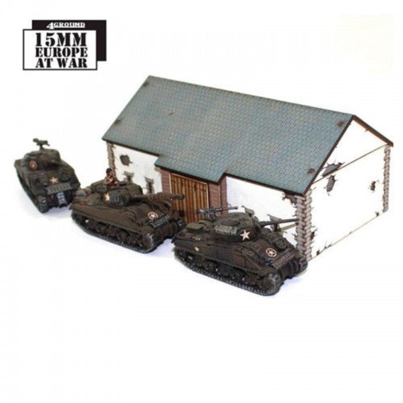 4Ground Miniatures 15mm European Buildings Threshing Barn