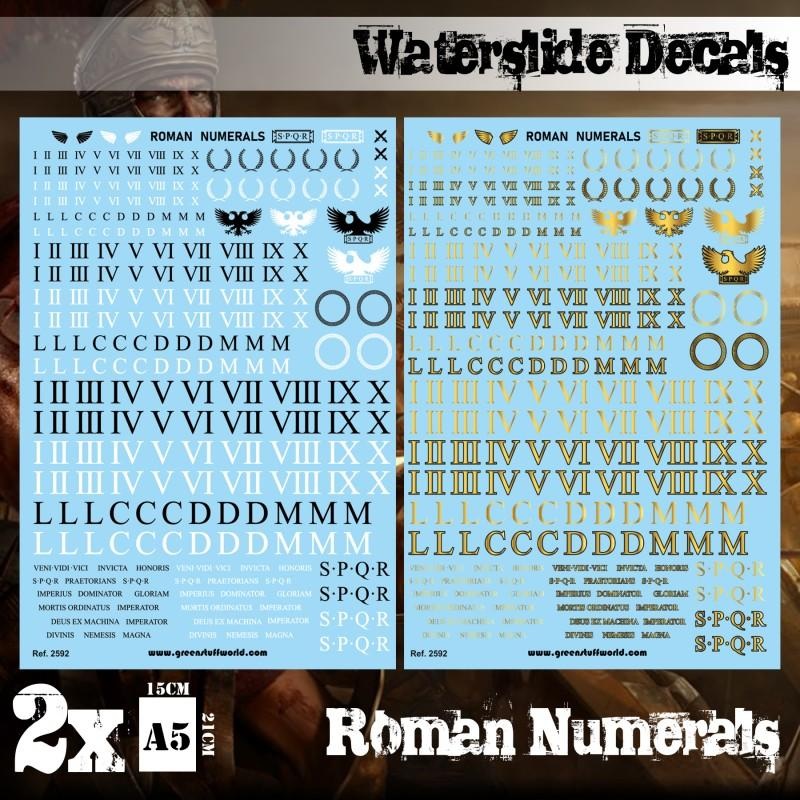 Waterslide Decals – Roman Numerals