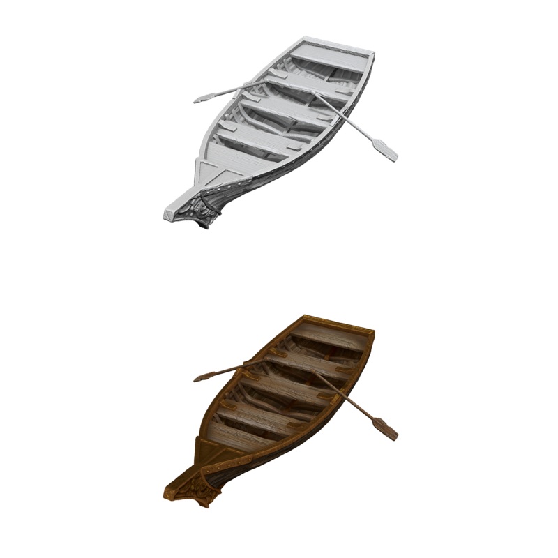 Wizkids Unpainted Minis: Wave 18 Rowboat and Oars