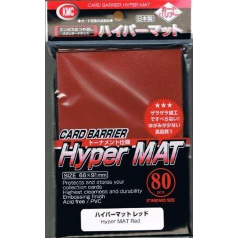 KMC Card Sleeves Hyper Matt Red (80)