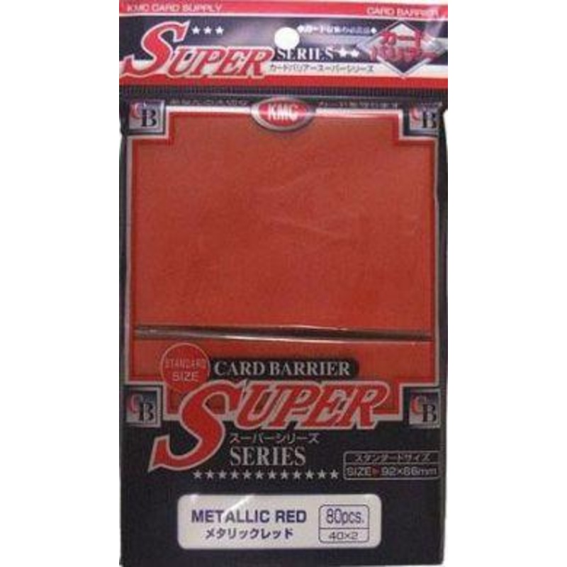 KMC Card Sleeves Metallic Red (80)