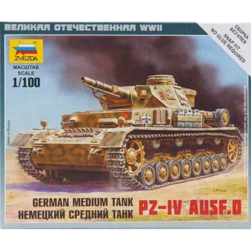 Zvezda 15mm/1:100 Plastic German Panzer IV Asuf D ZVE 6151