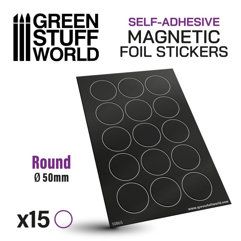 Round Magnetic Sheet SELF-ADHESIVE – 50mm